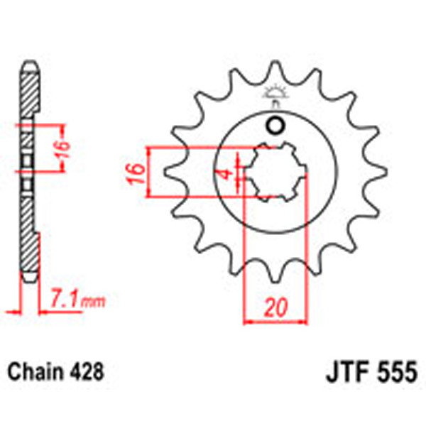 JT JT Gear Box Sprockets G/B 555-14 (577)